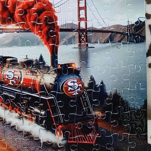 49ers Train Football Sports 120 Piece Custom Handmade Jigsaw Puzzle - Picture 7 of 9